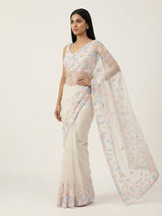 DIVA Celebration Georgette Saree with Heavy Multicolour Sequin Work | Premium Party Wear Saree