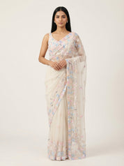 DIVA Celebration Georgette Saree with Heavy Multicolour Sequin Work | Premium Party Wear Saree