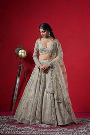 Gold Embellished Bridal Lehenga Set
