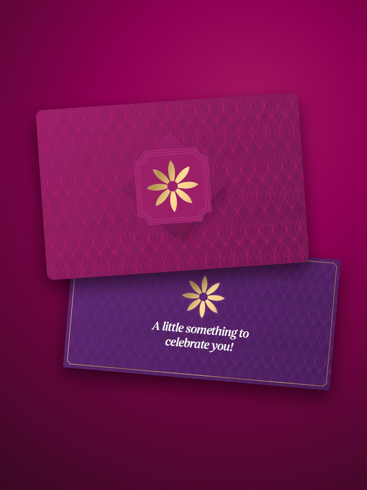 Gift card with the note card: A little something to celebrate you!