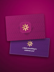 Gift card with the note card: A little something to celebrate you!