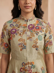 Sage Zardosi Peplum Palazzo Set