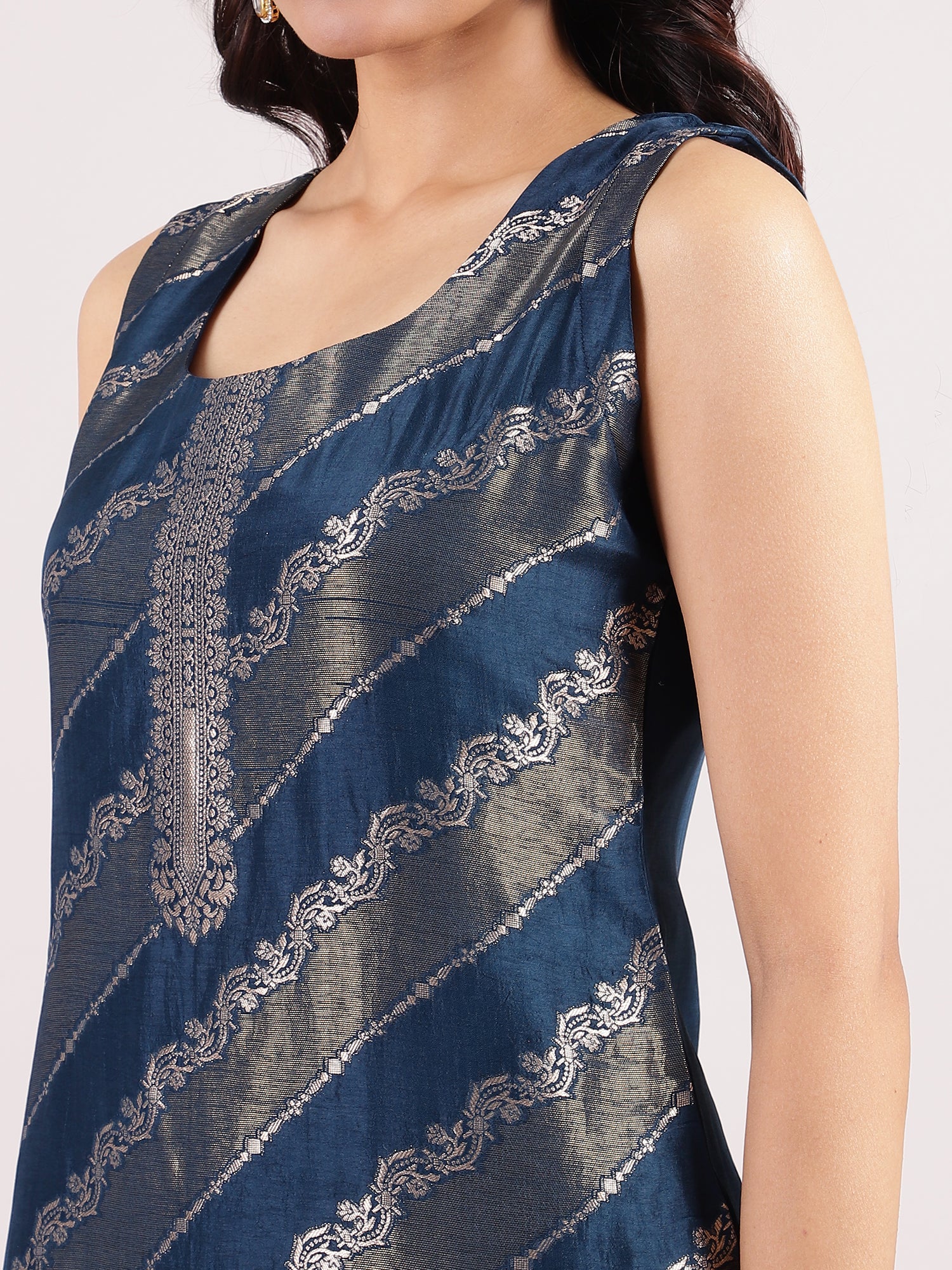 Stunning Aegean Banarasi Salwar Suit with Georgette Dupatta