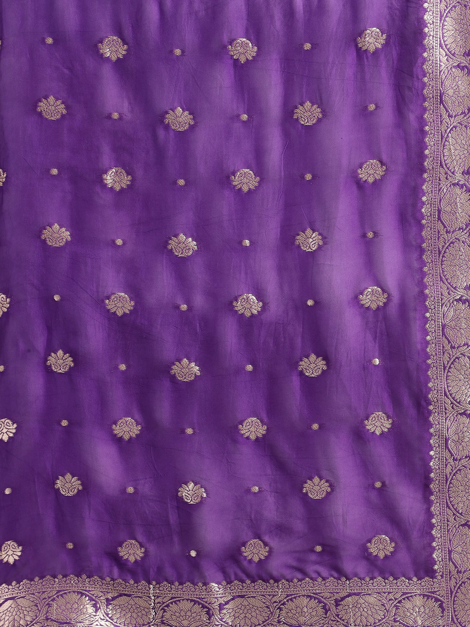 Dark Purple Silk Cotton Halter Neck Salwar Kameez with Embroidery & Banarasi Dupatta