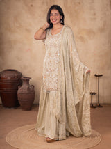 Georgette Sharara Suit Set for Festive Wear