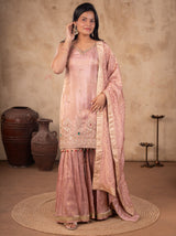 Silk Salwar Suit Set with Embroidered Kurta for Festive Wear
