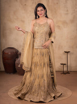 Organza Lehenga Choli with Dupatta for Weddings