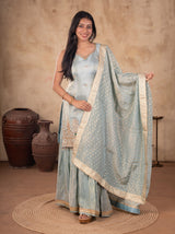 Silk Salwar Suit Set with Embroidered Kurta for Festive Wear
